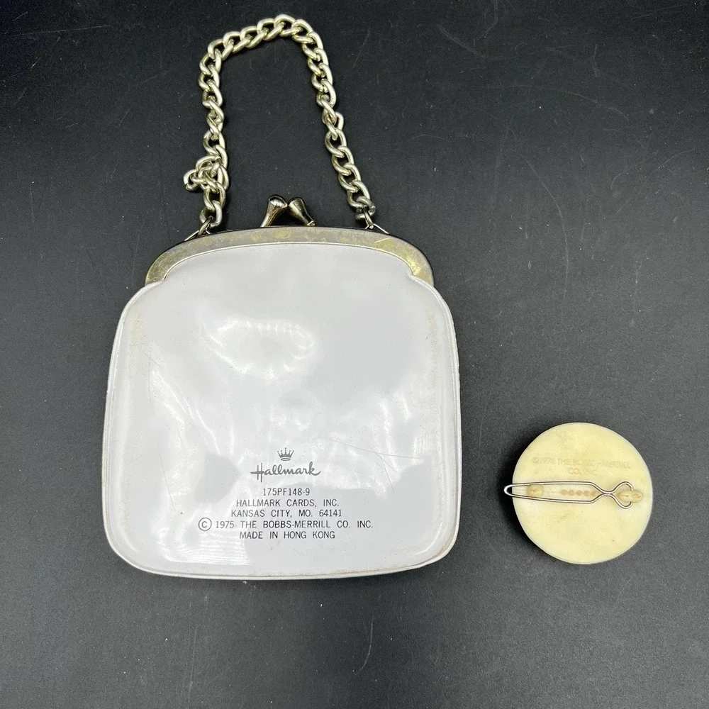 Vintage Hallmark Raggedy Ann Andy Change Coin Purse & Hair Barrette Set‎ Japan